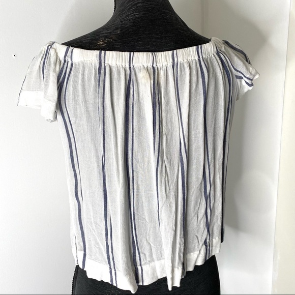 cloth & stone Striped Off Shoulder Top - Picture 9 of 11